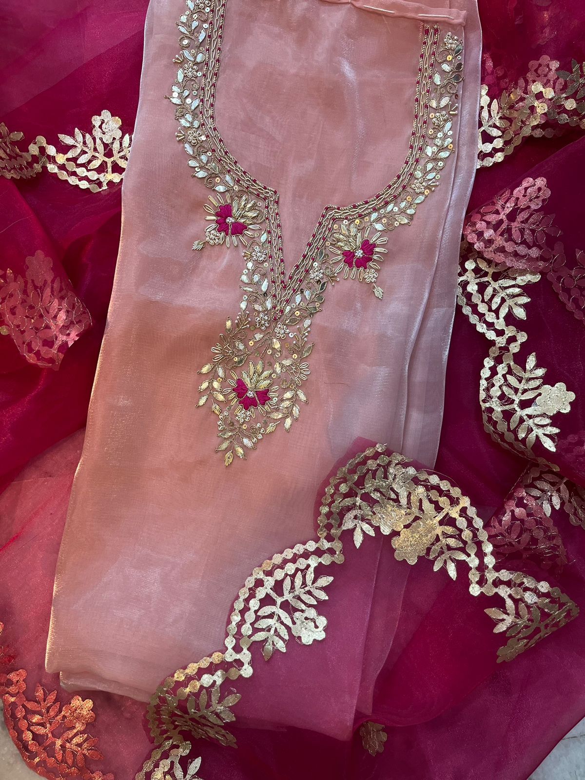 Jimmy choo silk Unstitched party wear suits