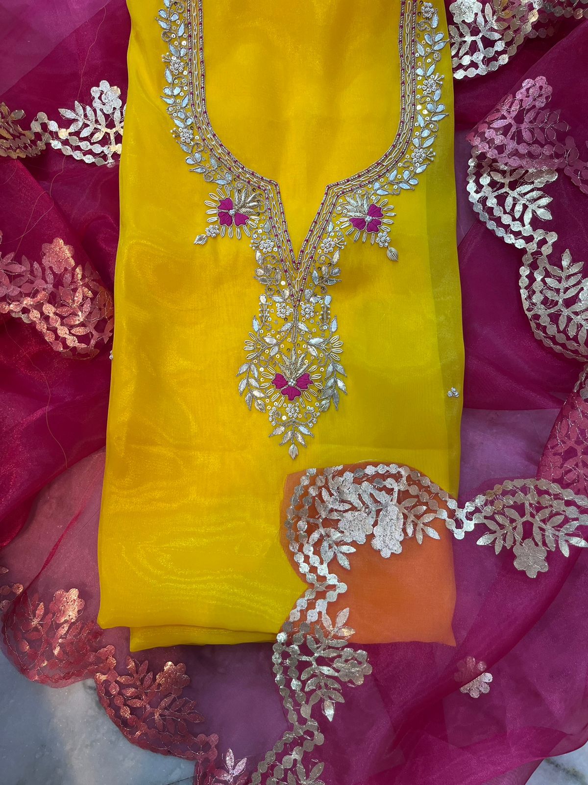 Jimmy choo silk Unstitched party wear suits