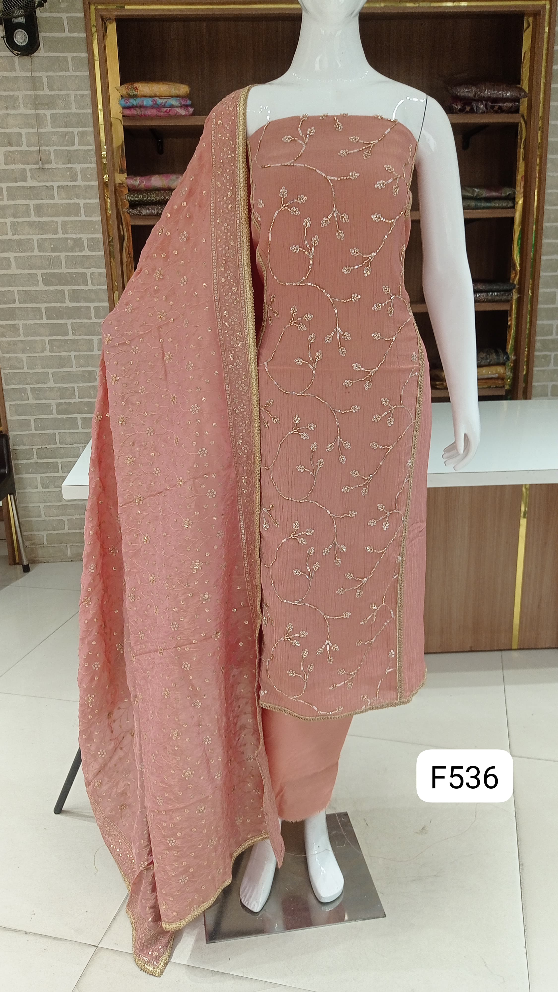Crush silk party wear suits