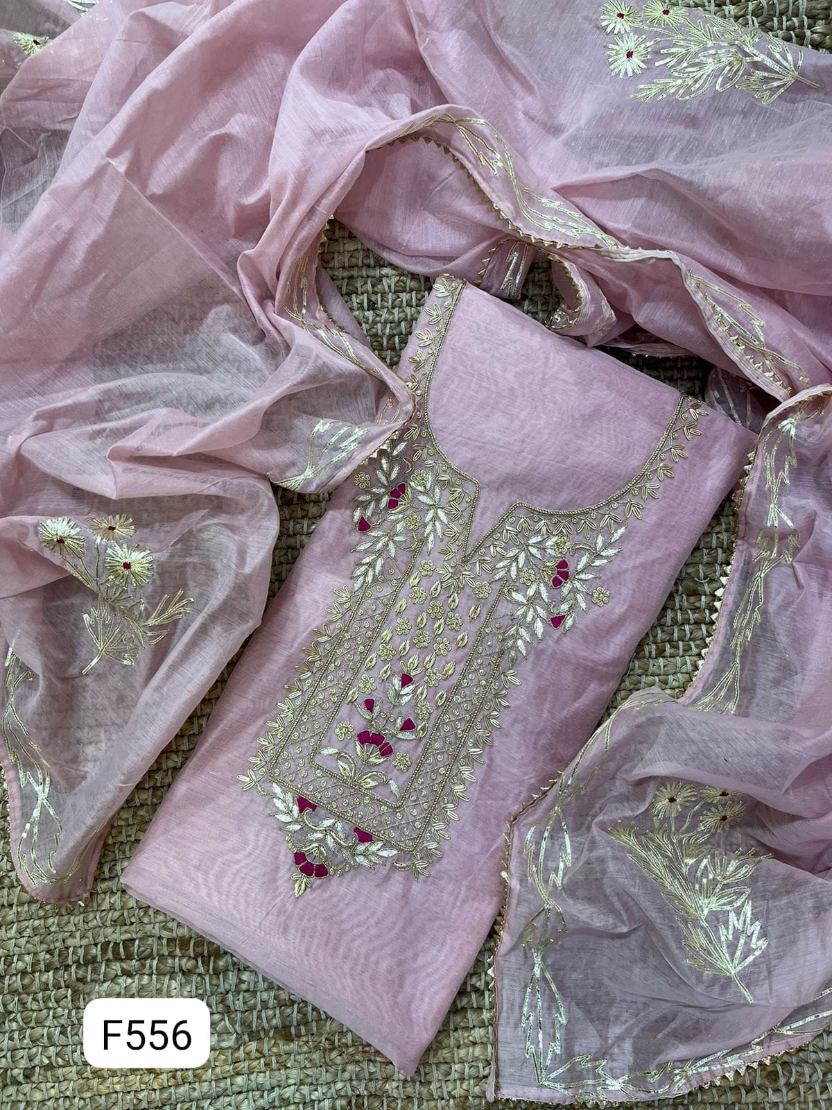 Chanderi silk party wear suit