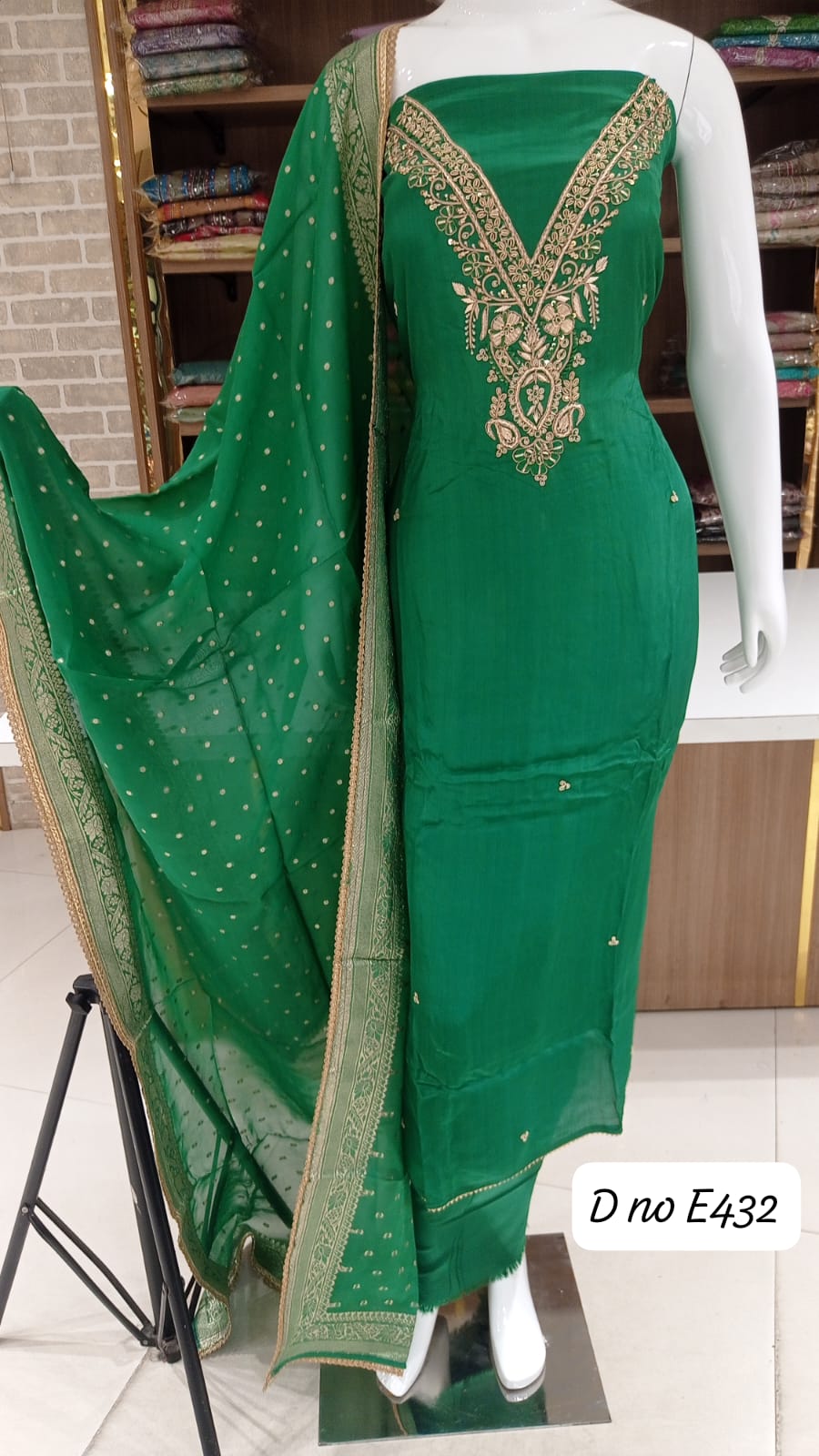 7 DAYS WAITING: Crep silk dress materials