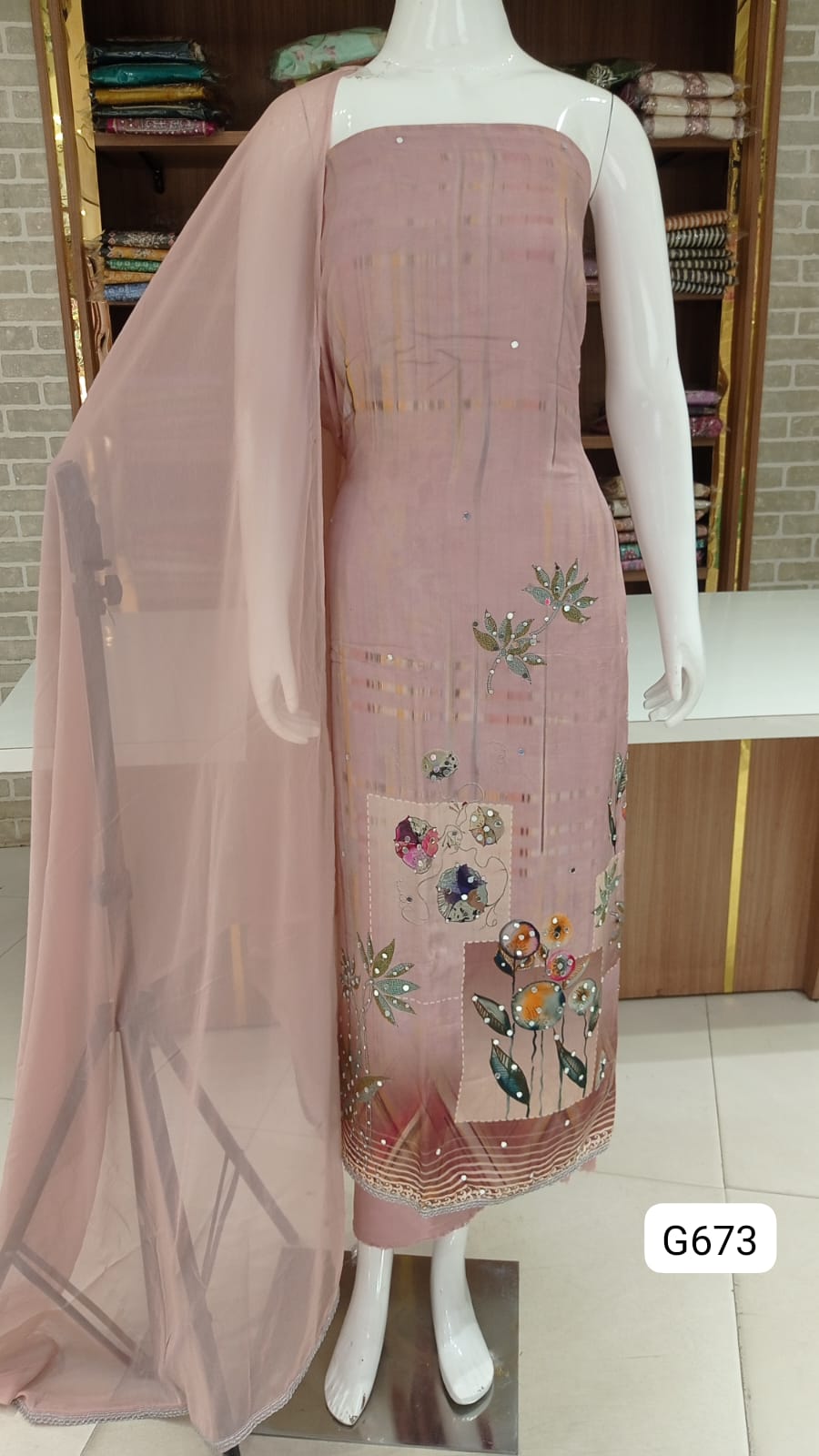 READY: Muslin silk dress material