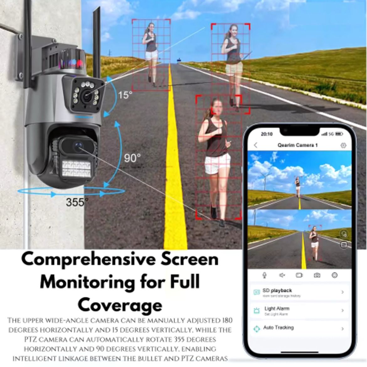 V380pro Dual lens 4G Sim Camera