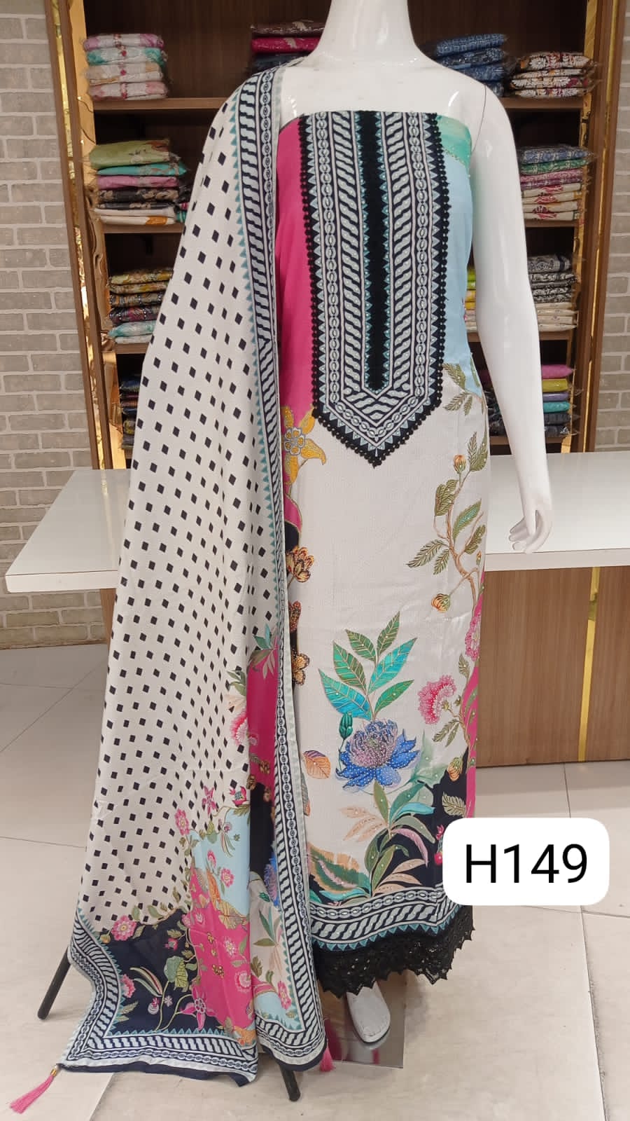 Muslin silk semi beautiful print 