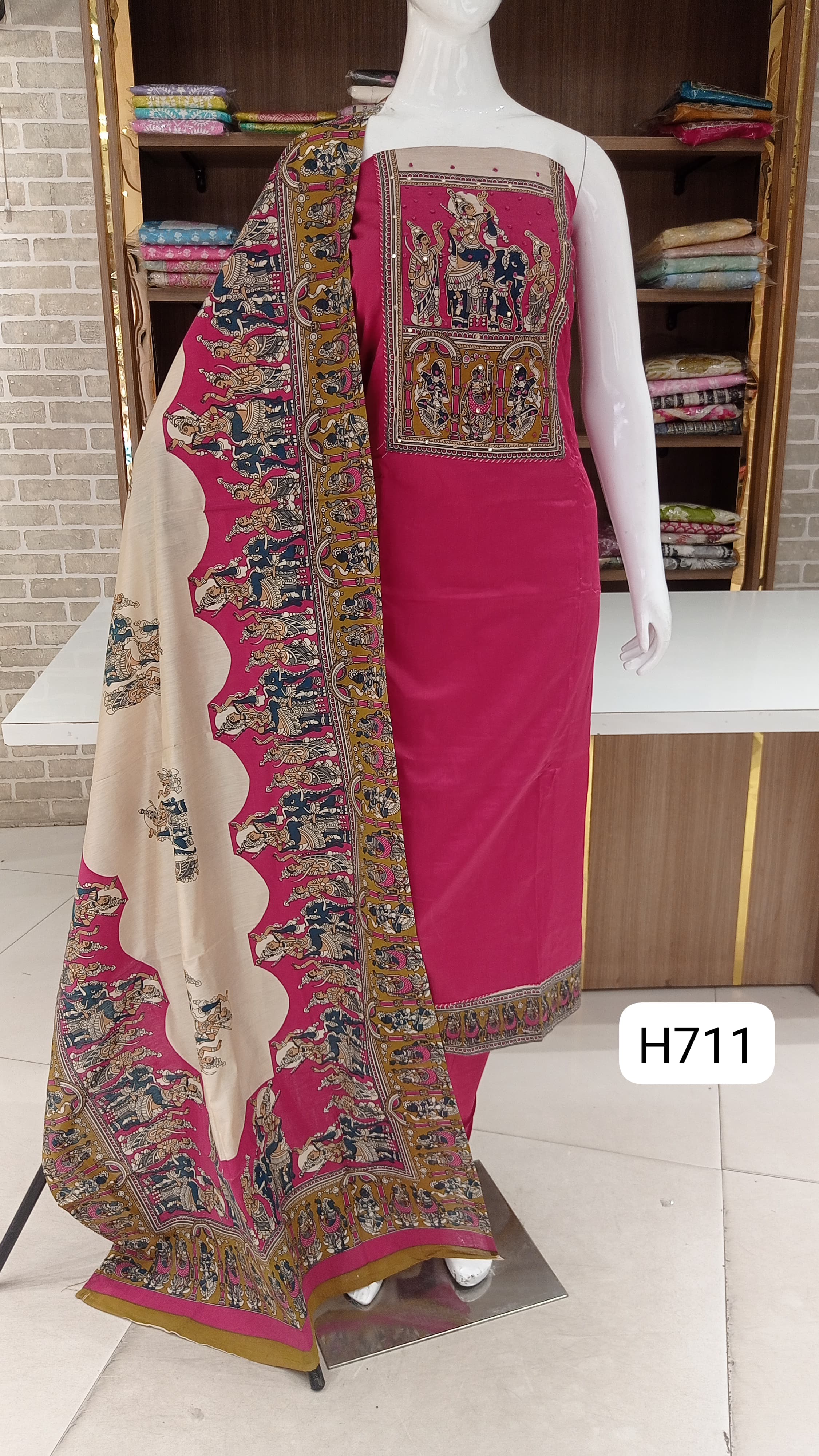 Imported  pure  soft coton beautiful neck work
