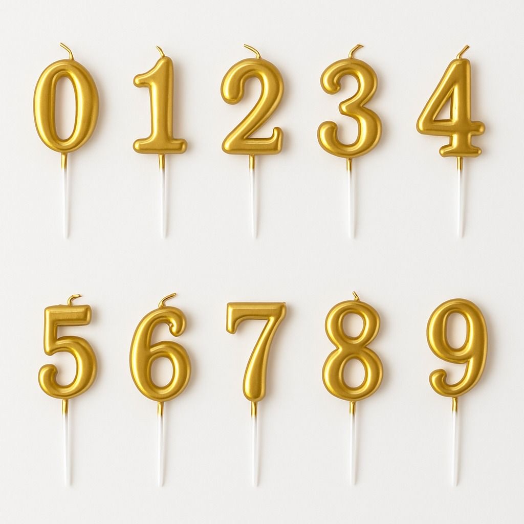 Number Candles Pack of 10 pc (0 to 9