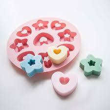 Silicone Heart & Star Shape Mould – Multi Cavity