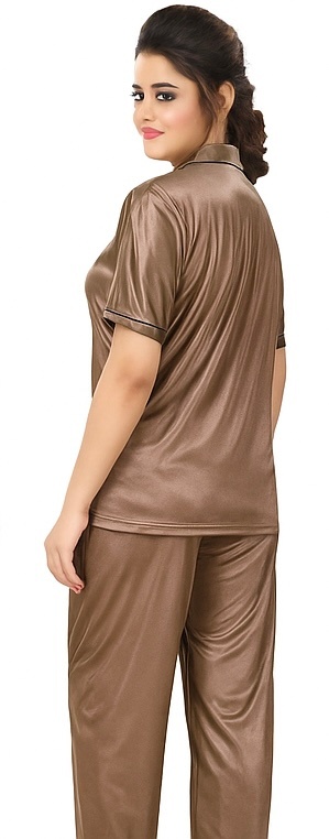 Bronze Satin Night Suit 