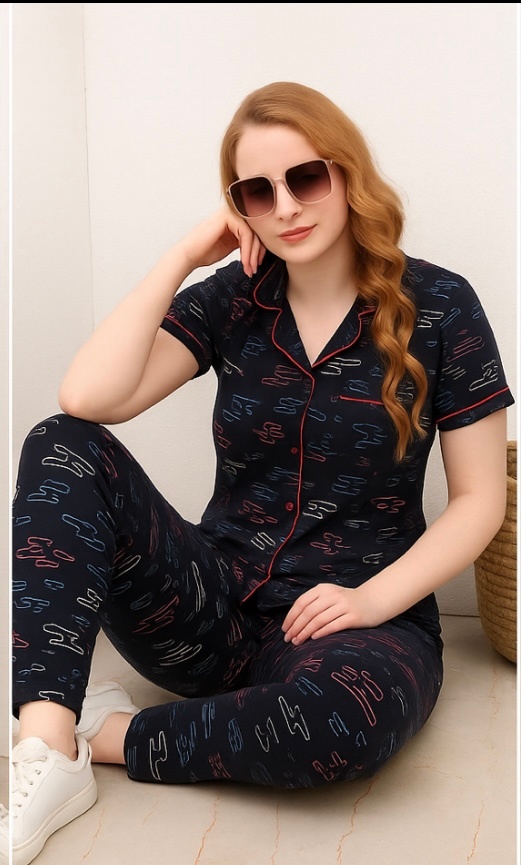 Premium Navyblue Cozy Nightsuit
