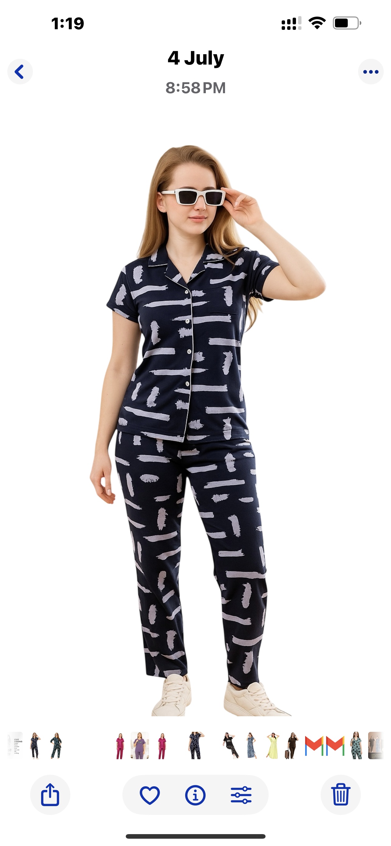 Premium Navy Abstract Lounge Set