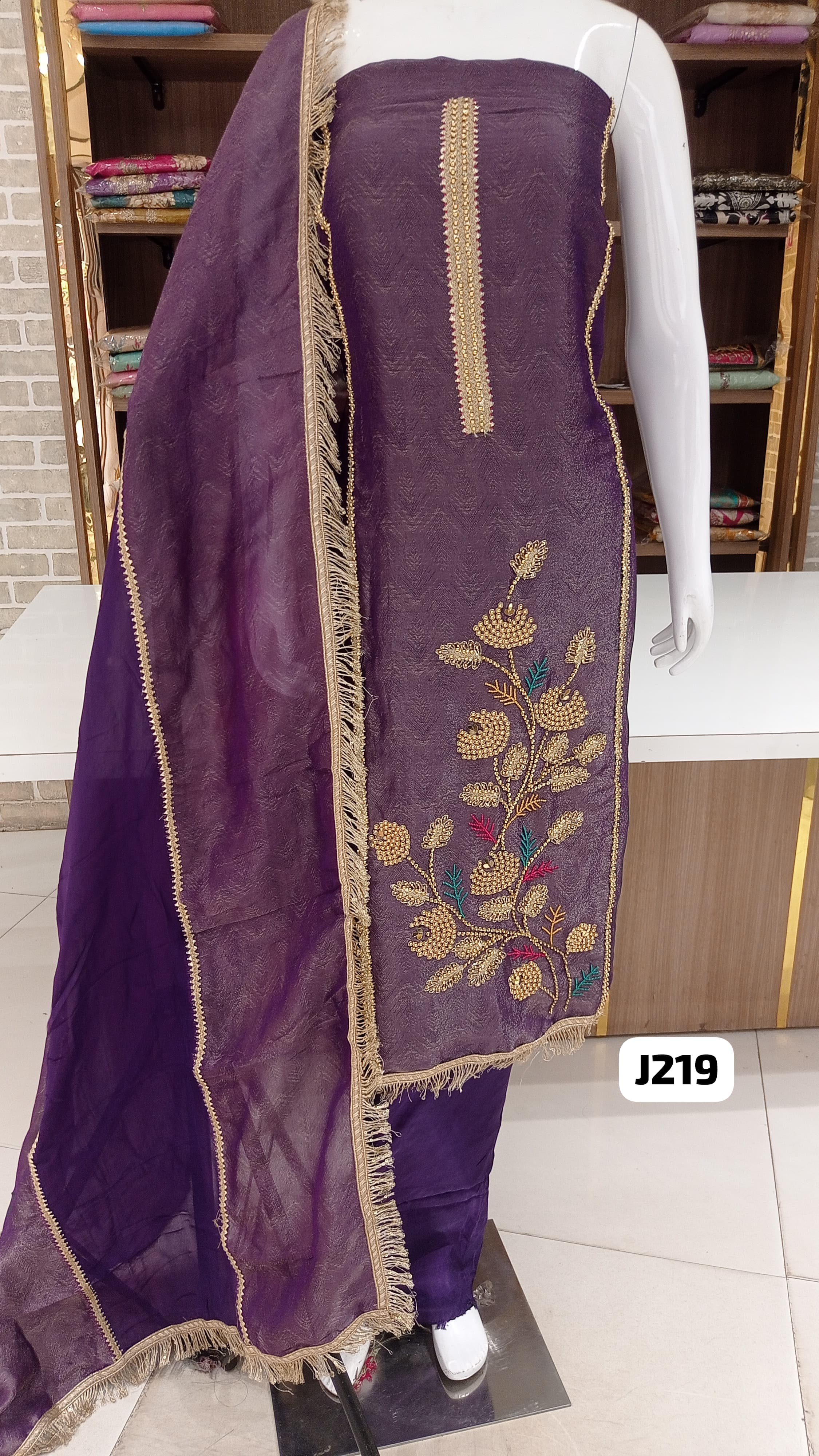  Imported soft Banarsi silk with beautiful  handwork 