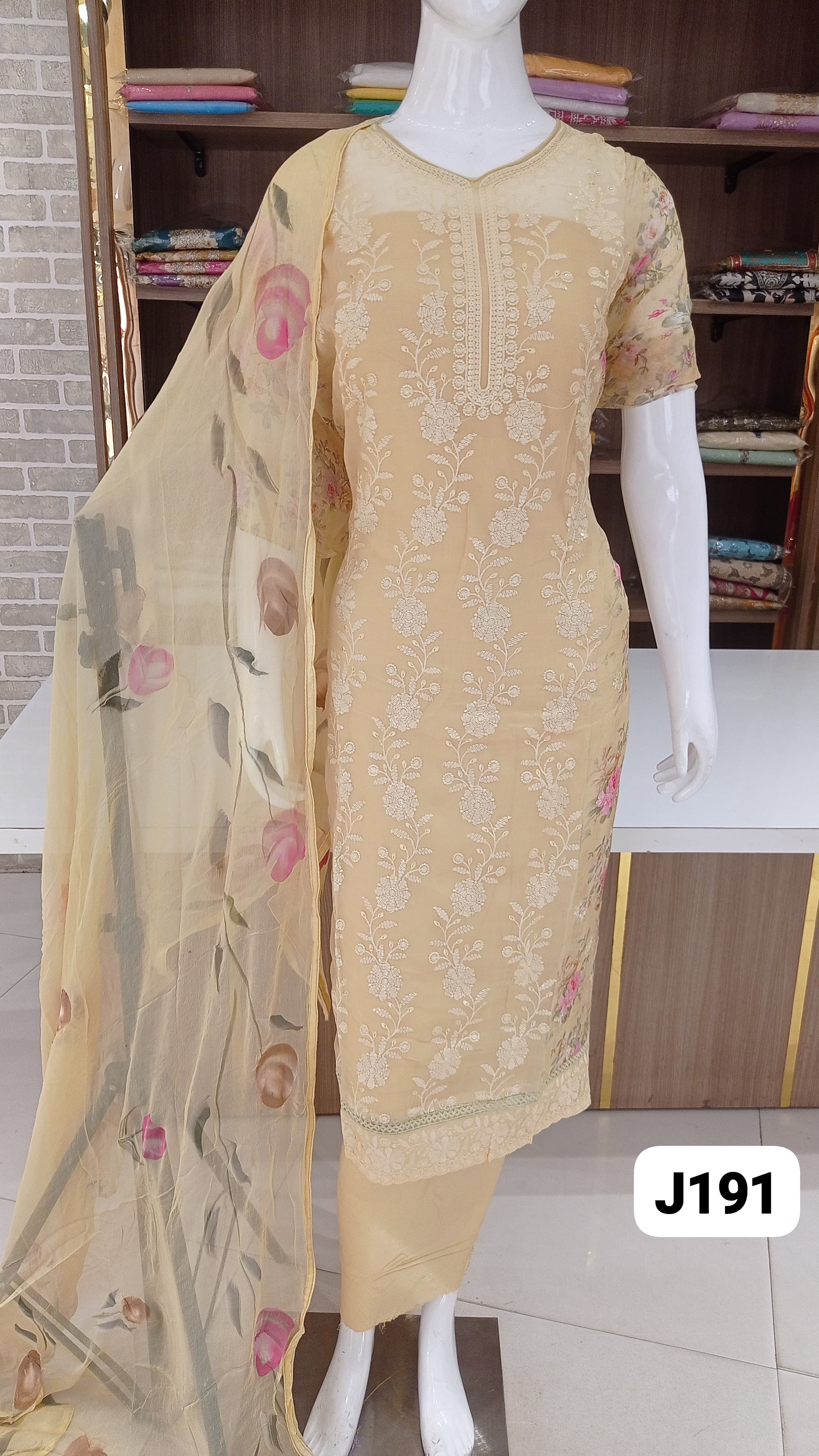 Launching new sober party wear collection of soft organza  suits