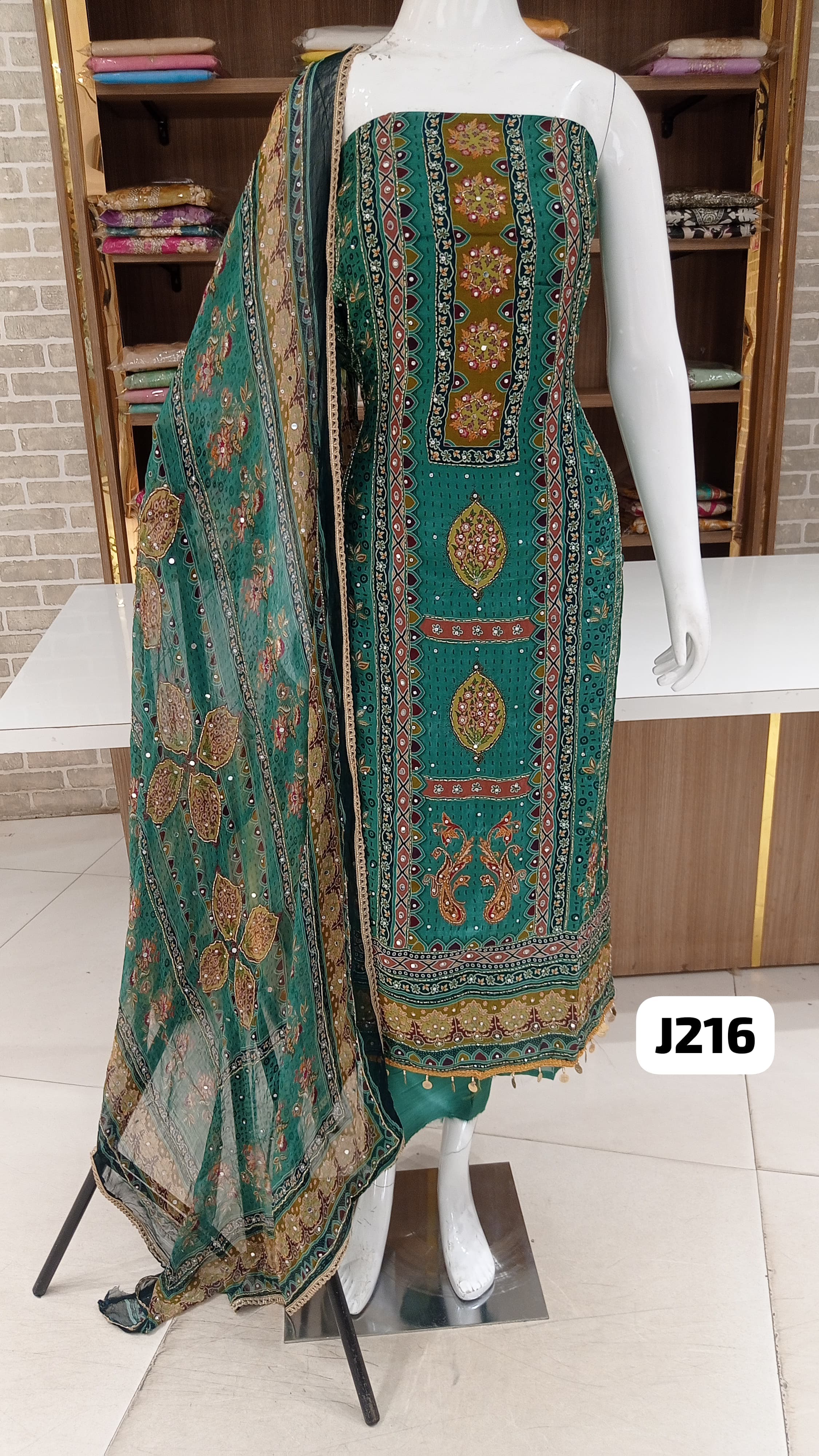 Imported crap  silk with beautiful  handwork 