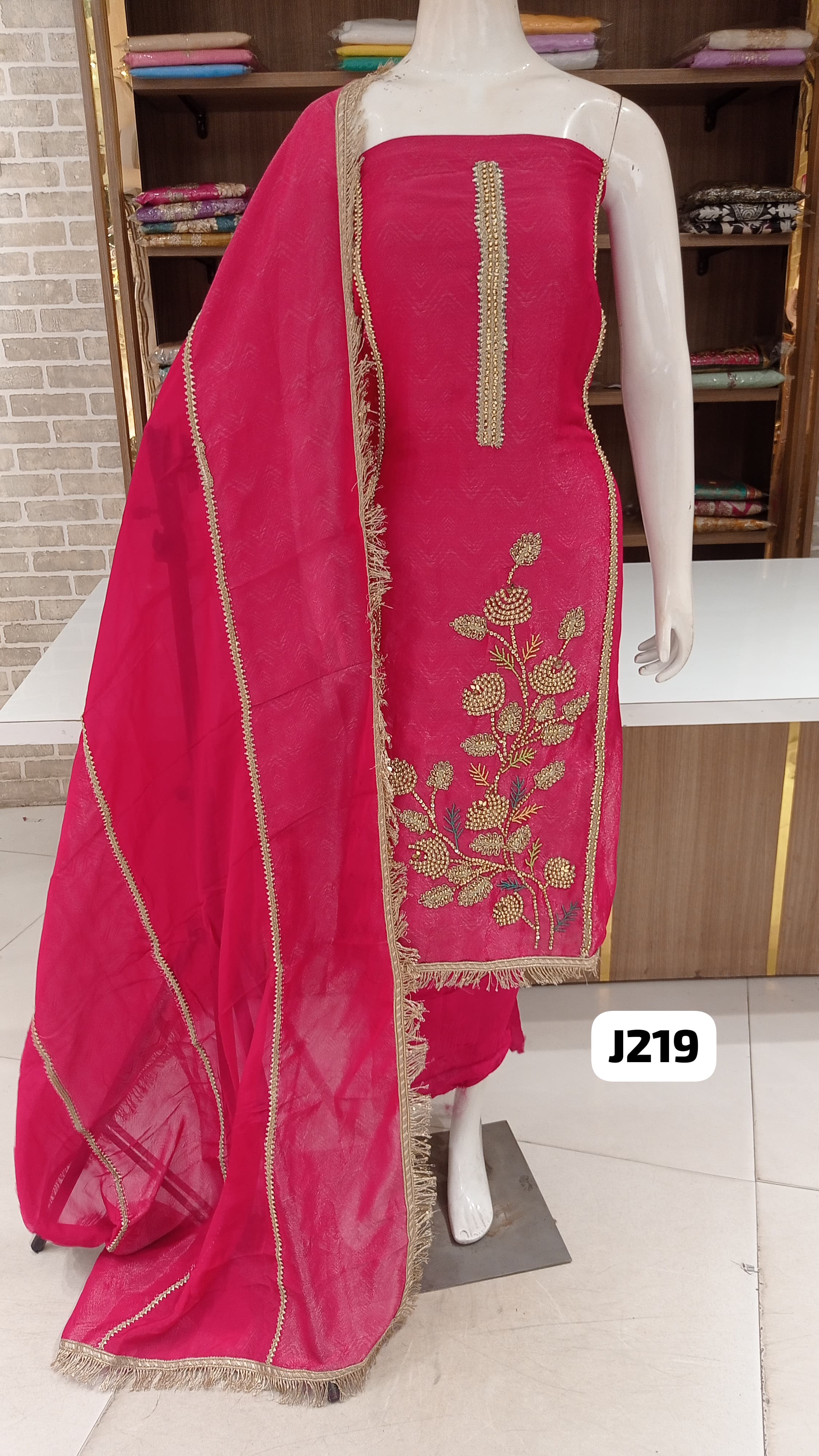  Imported soft Banarsi silk with beautiful  handwork 