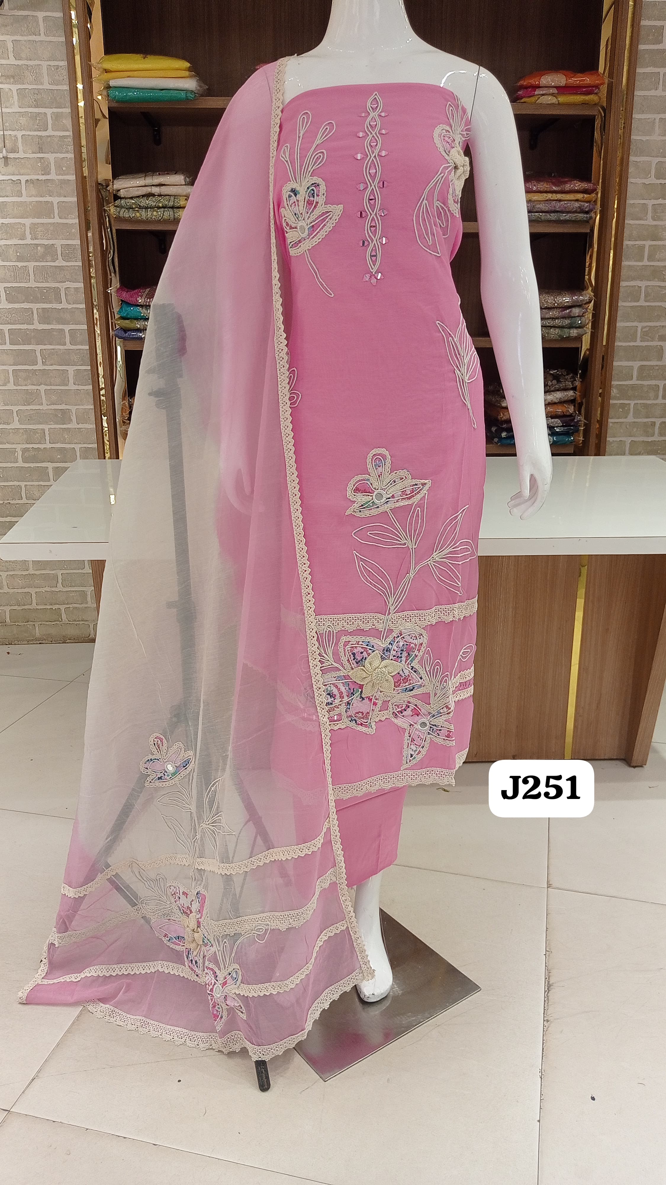 Imported mul coton With beautiful   Assesories work ,Original  mirror  work 