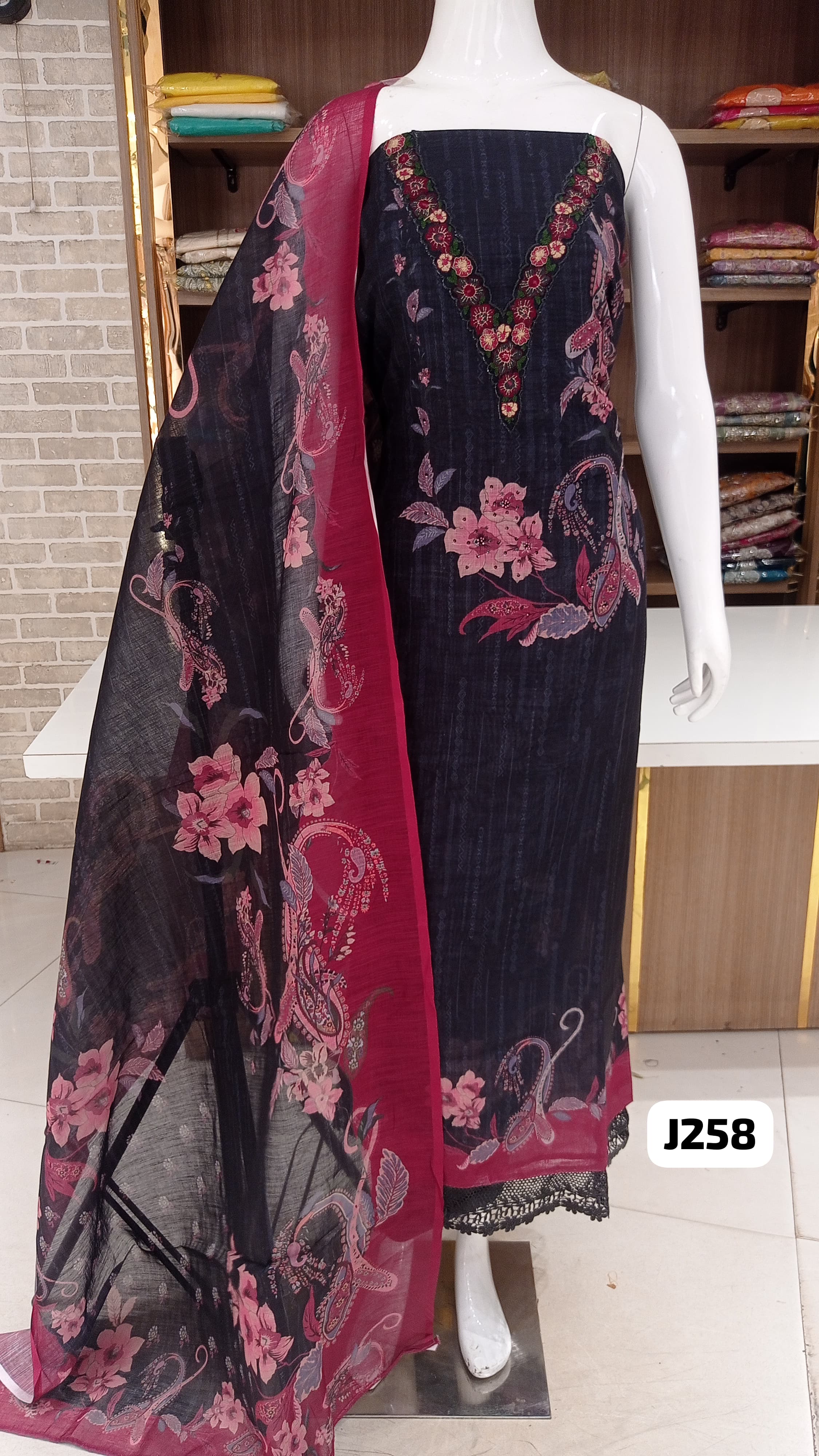 Imported mul linen beautiful embroidery ,beautiful print 
