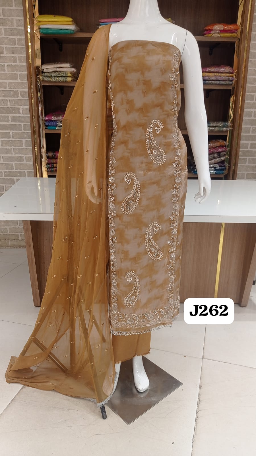 Imported  soft silk with beautiful handwork 