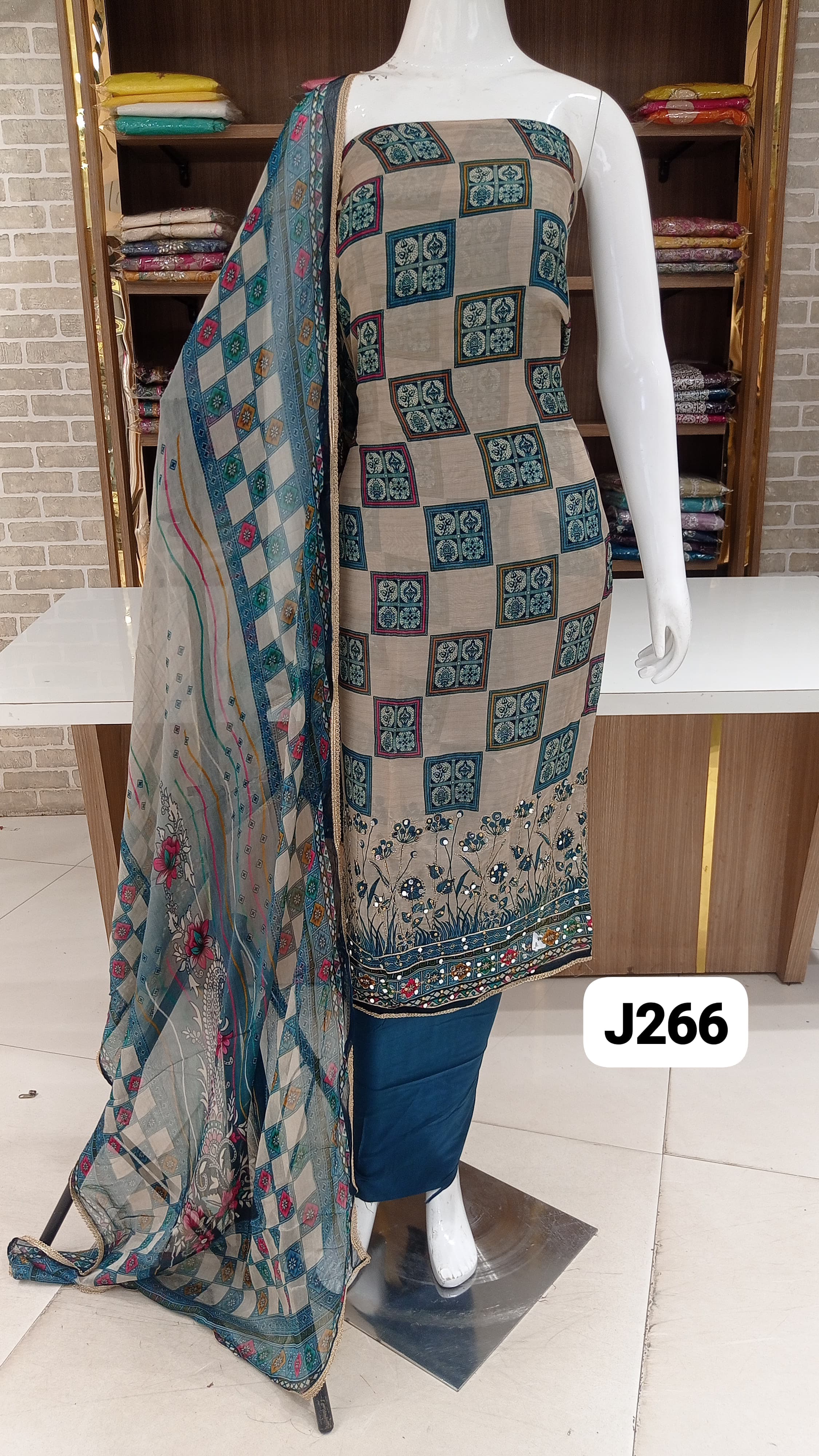 Imported soft organza  digital print Tinny mirror work 