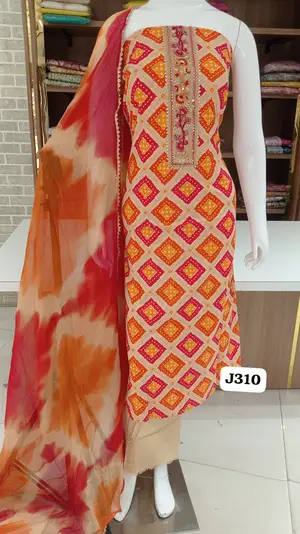 Imported Pure coton with  beautiful neck work  printed