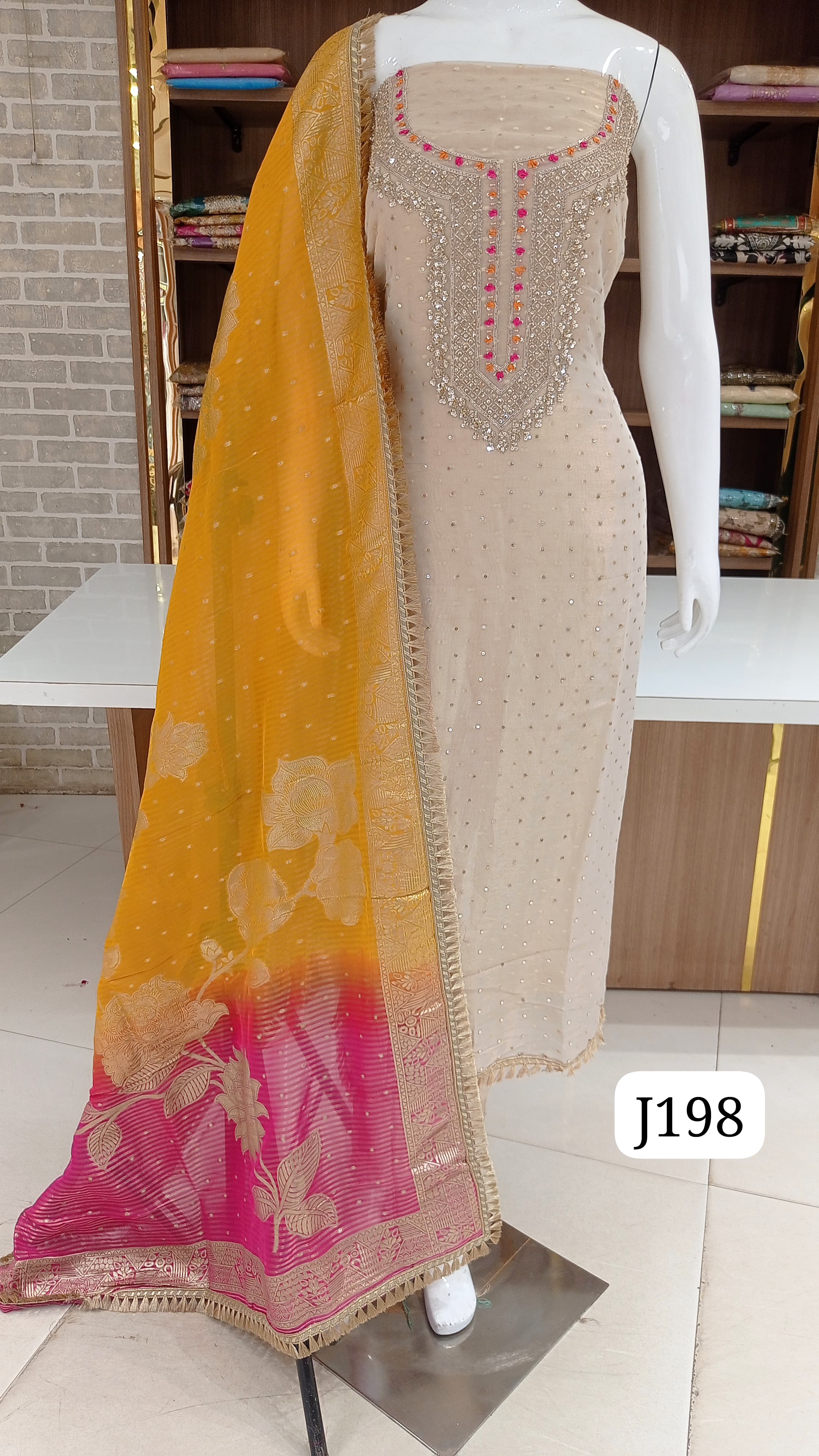 SOFT SILK DRESS MATERIAL PARTY WEAR