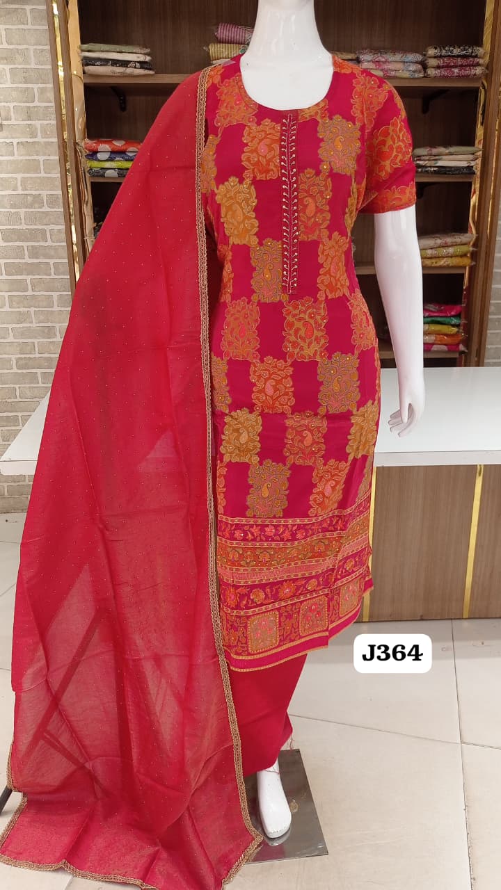 Soft shimmer silk party wear suits
