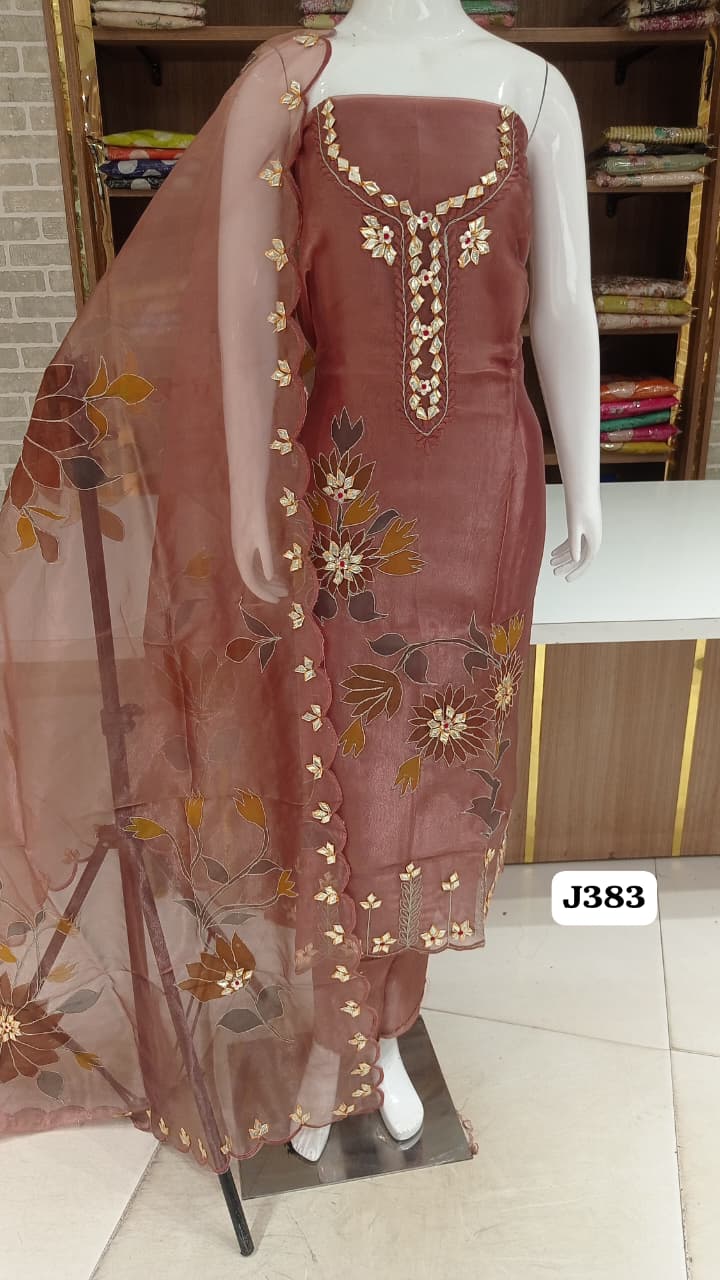 PURE ORGANZA SILK PARTY WEAR SUITS 
