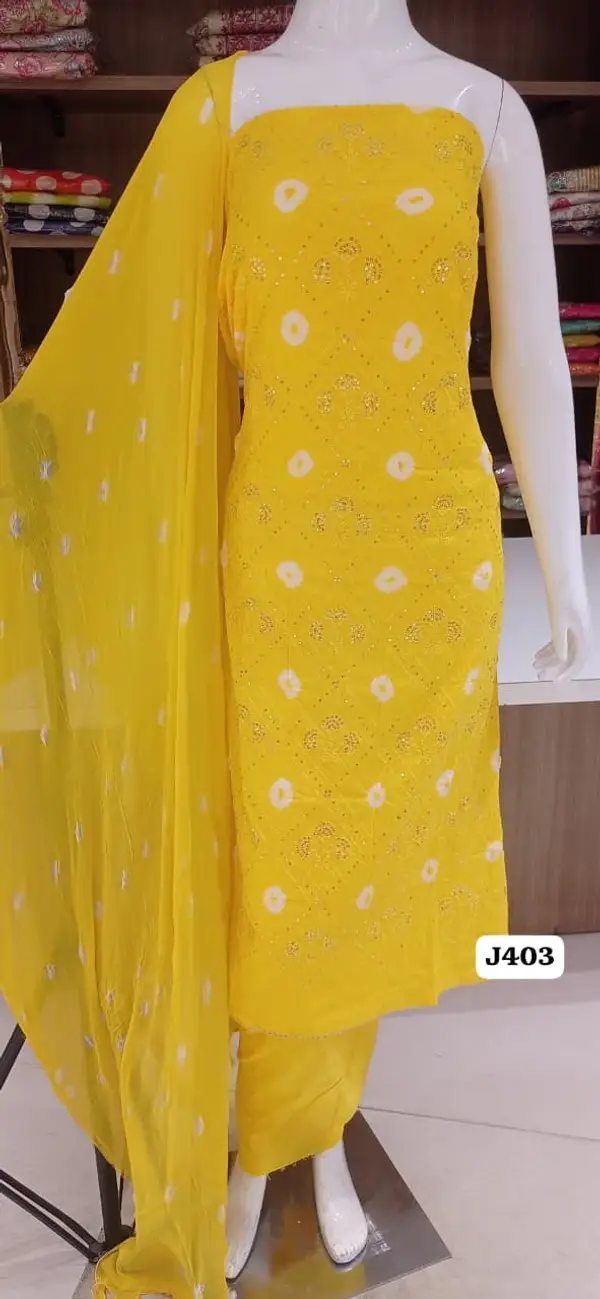 Imported jaipuri coton with self  embroidery  self sequence work