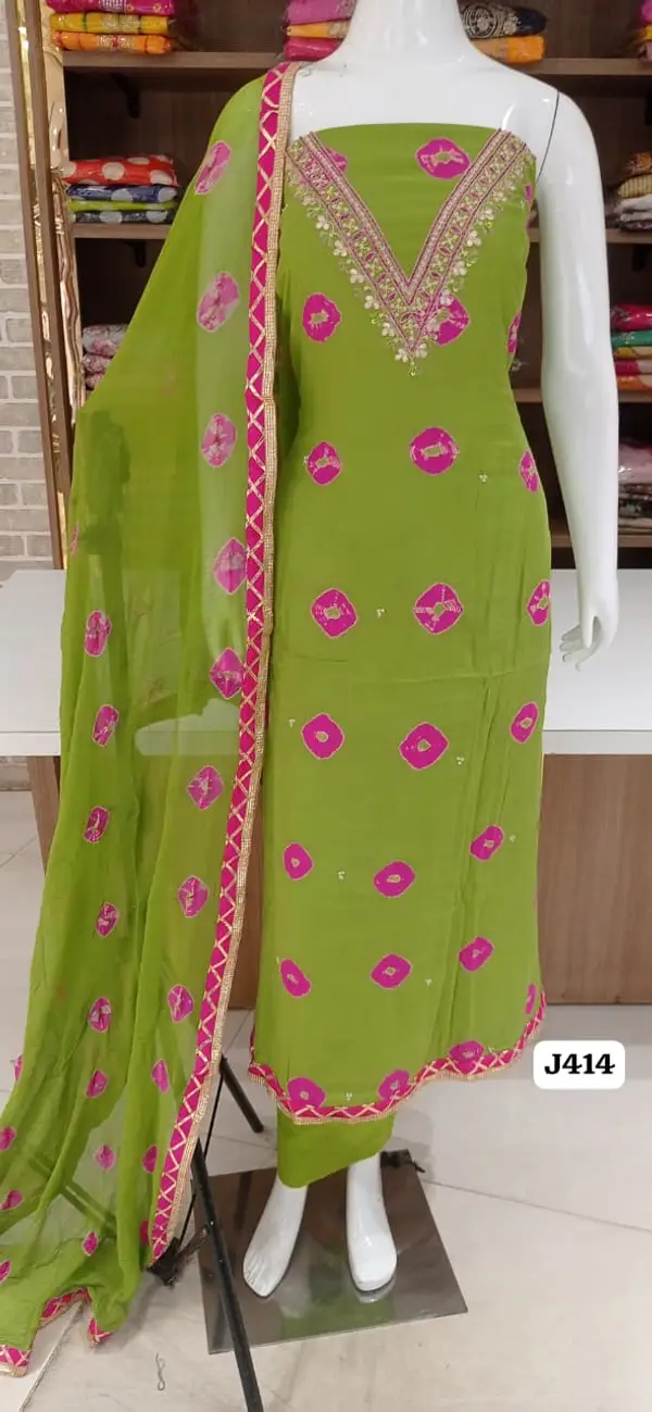 Imported pure modal coton Jaipuri print with beautiful neck work