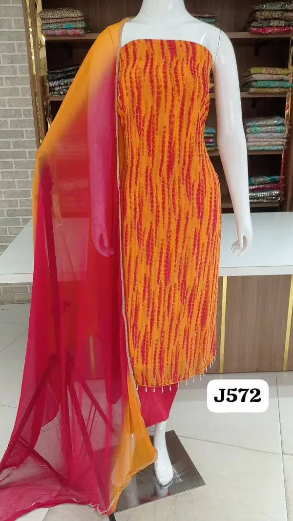 Chiffon beautifull lehriyan print