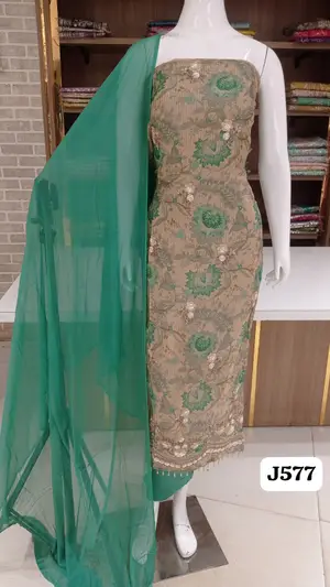 soft silk with beautiful handwork