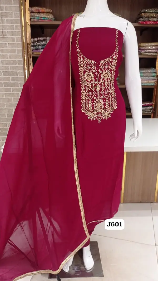 soft organza with beautiful handwork