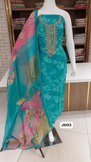 soft Organza with beautiful print