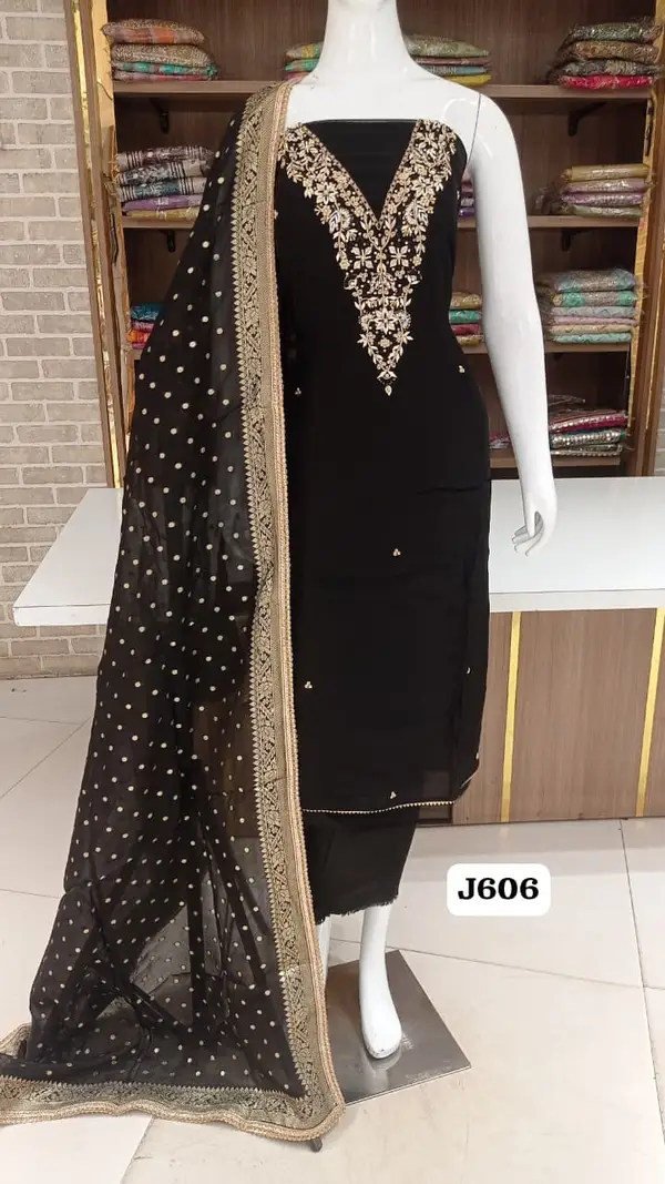 Soft organza with beautiful handwork