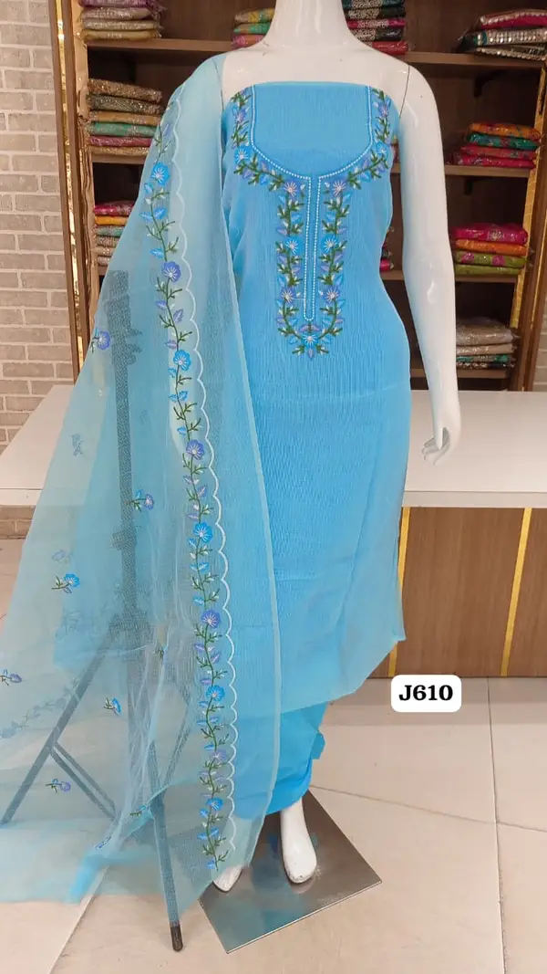 Imported kota doria with beautiful thread work
