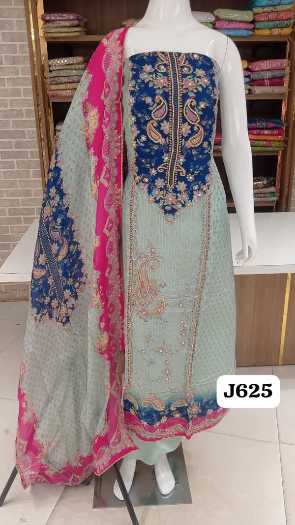 22-27 SEPT: Soft silk semi stitched beautifull print