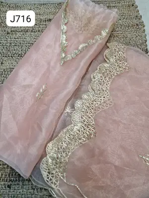 Organeza heavy gotta work kurta