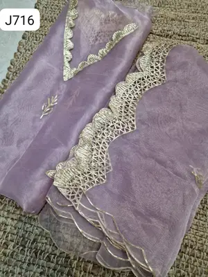 Organeza heavy gotta work kurta
