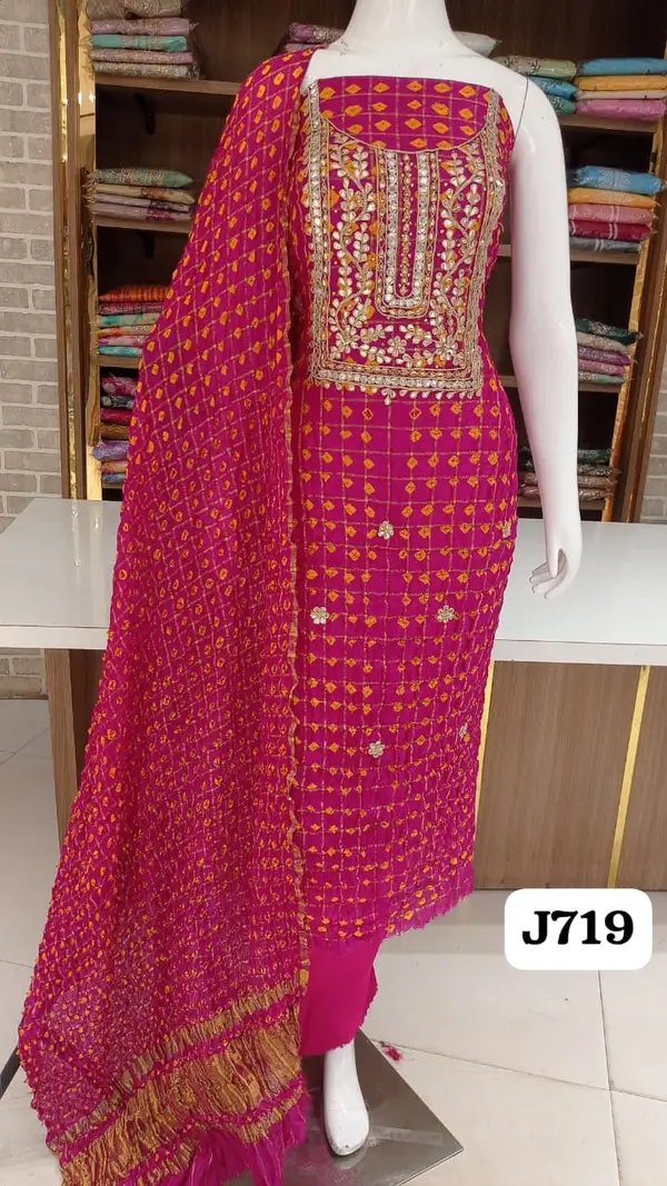 Ghatchola silk beautiful gota pati work