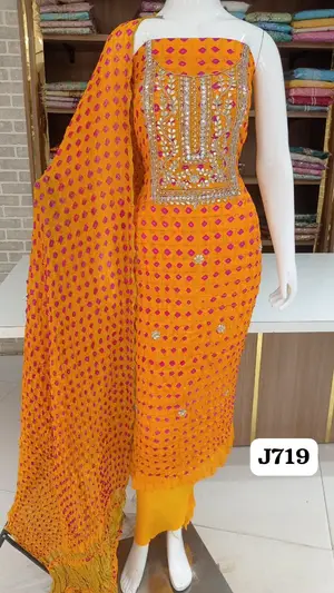 Ghatchola silk beautiful gota pati work