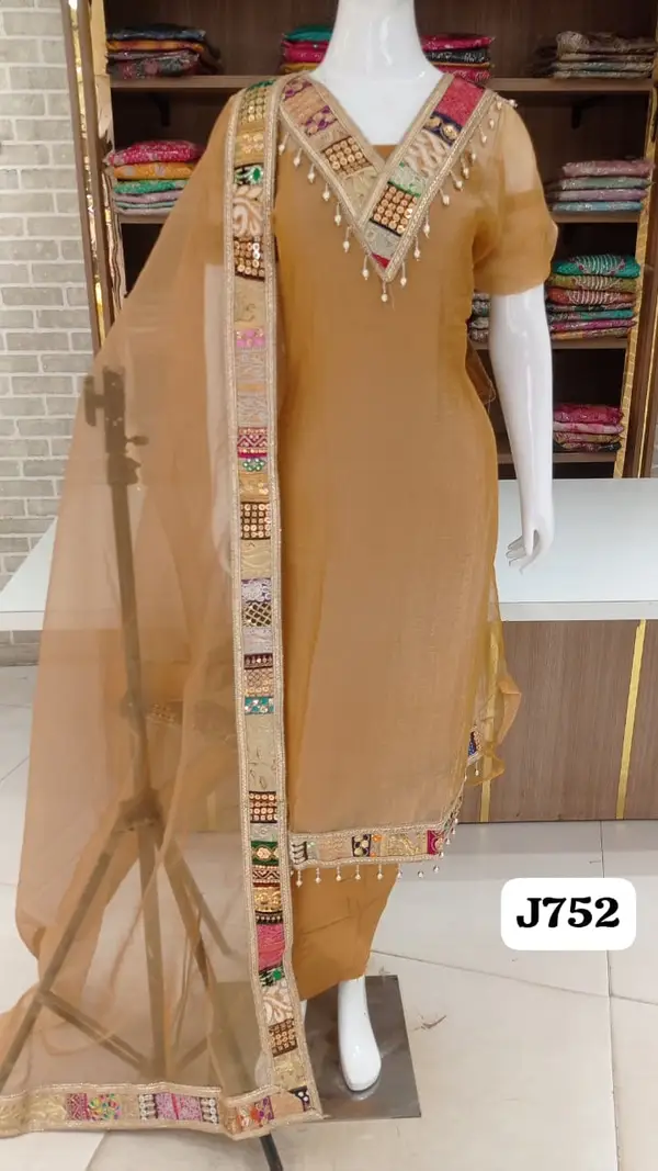 soft crush organza silk super stylish suits