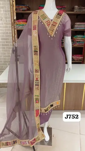 soft crush organza silk super stylish suits