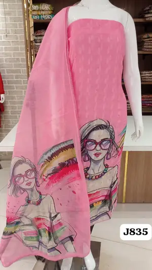 Imported linen with beautiful Madona print