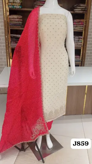 Pure soft silk with beautiful saworski work