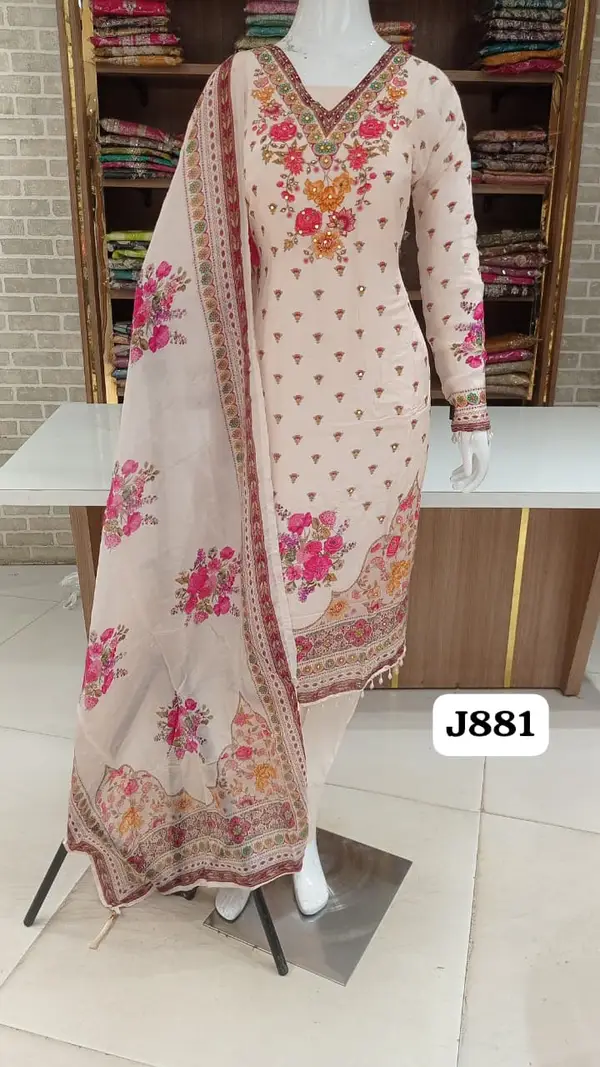 Soft silk semi stitched beautiful party wear collection 