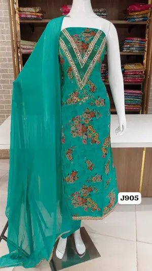 Launching new party wear collection  of soft silk suits with beautiful  heavy neck work