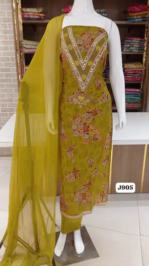 Launching new party wear collection  of soft silk suits with beautiful  heavy neck work