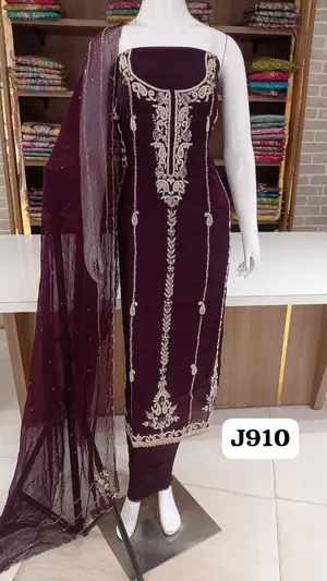 Soft silk party wear suits with beautifull  heavy full Front hand work