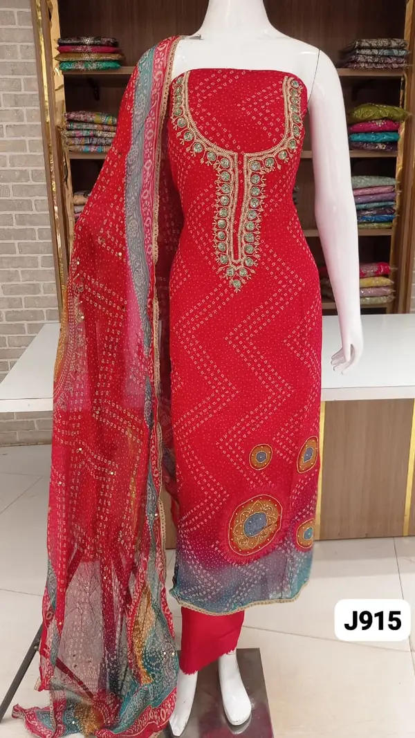 Soft organza beautiful party wear suits 