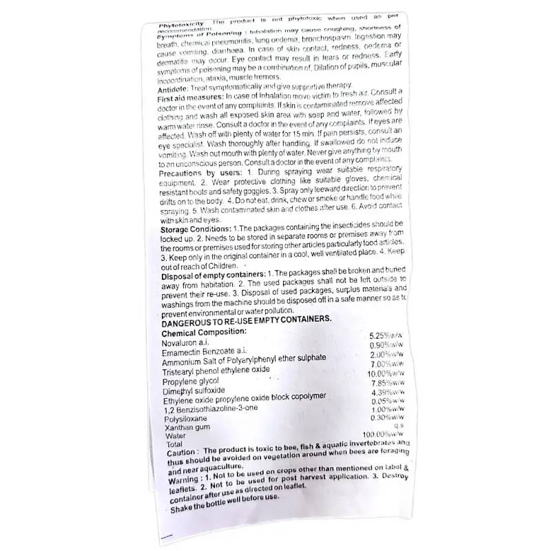 Adama Barazide Insecticide ( Novaluron 5.25% + Emamectin benzoate 0.9% SC )
