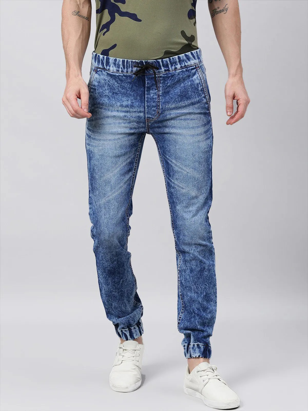 Light Blue Denim Jogger Slim Fit Menssss Jeans